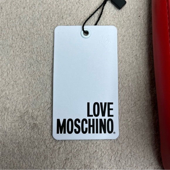 Love Moschino Red Heart Handbag Zipper Purse-Red/Gold-NEW-NWT-Valentine’s Day - Picture 15 of 16